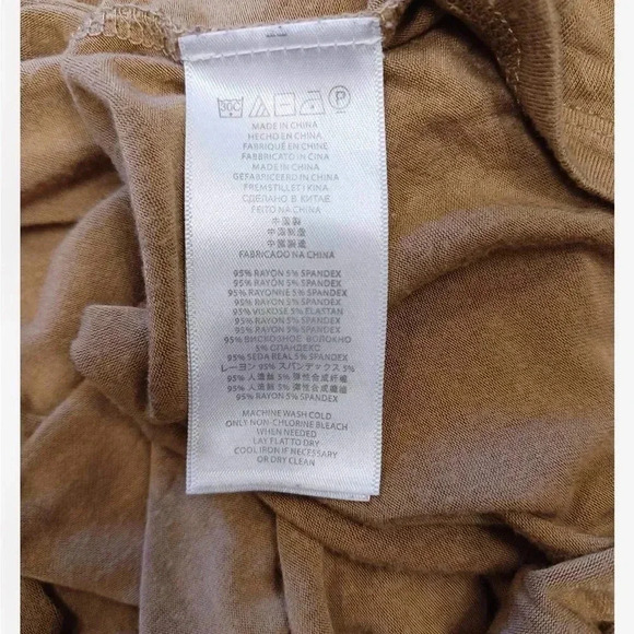 Michael Kors Tan Long Sleeve Top Shirt Size Small - Picture 8 of 8